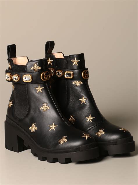 gucci black boots with stars|Gucci boots women black.